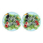 Toucan Aloha Hawaii Print Car Coasters