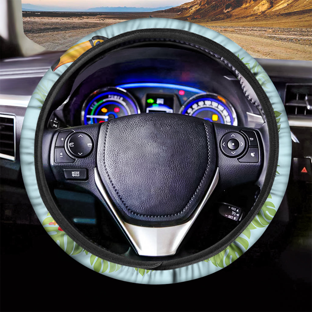 Toucan Aloha Hawaii Print Car Steering Wheel Cover