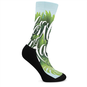 Toucan Aloha Hawaii Print Crew Socks