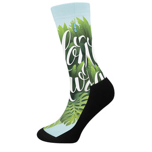 Toucan Aloha Hawaii Print Crew Socks