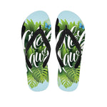 Toucan Aloha Hawaii Print Flip Flops