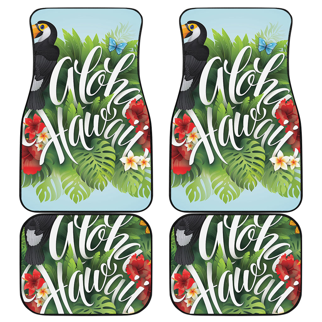Toucan Aloha Hawaii Print Front and Back Car Floor Mats