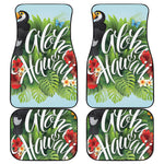 Toucan Aloha Hawaii Print Front and Back Car Floor Mats