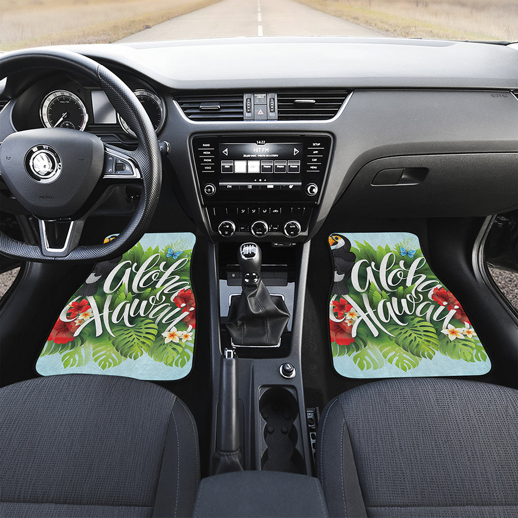 Toucan Aloha Hawaii Print Front and Back Car Floor Mats