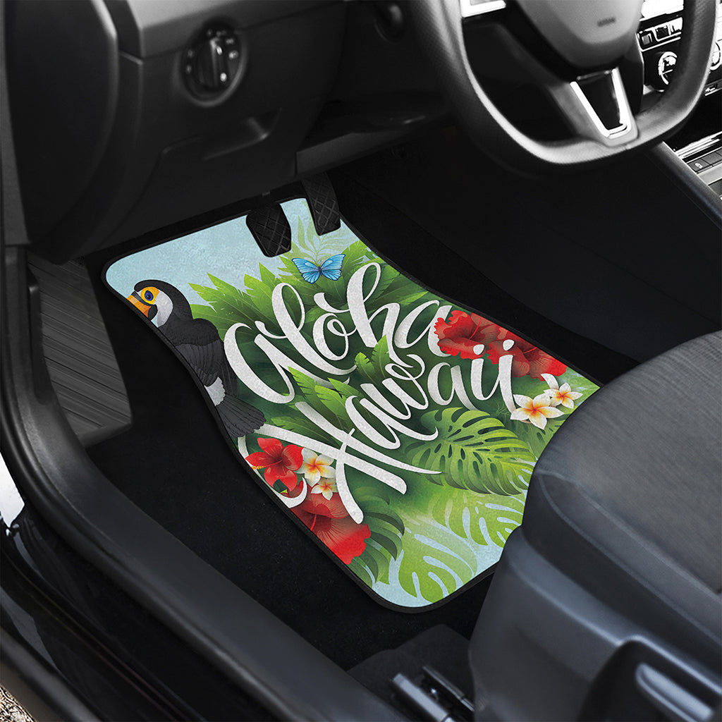 Toucan Aloha Hawaii Print Front and Back Car Floor Mats