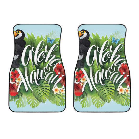 Toucan Aloha Hawaii Print Front Car Floor Mats