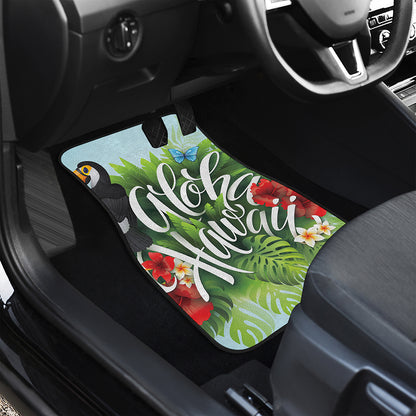 Toucan Aloha Hawaii Print Front Car Floor Mats