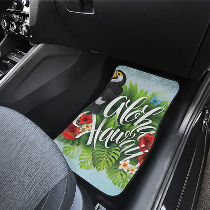 Toucan Aloha Hawaii Print Front Car Floor Mats