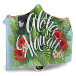 Toucan Aloha Hawaii Print Hooded Blanket
