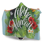 Toucan Aloha Hawaii Print Hooded Blanket