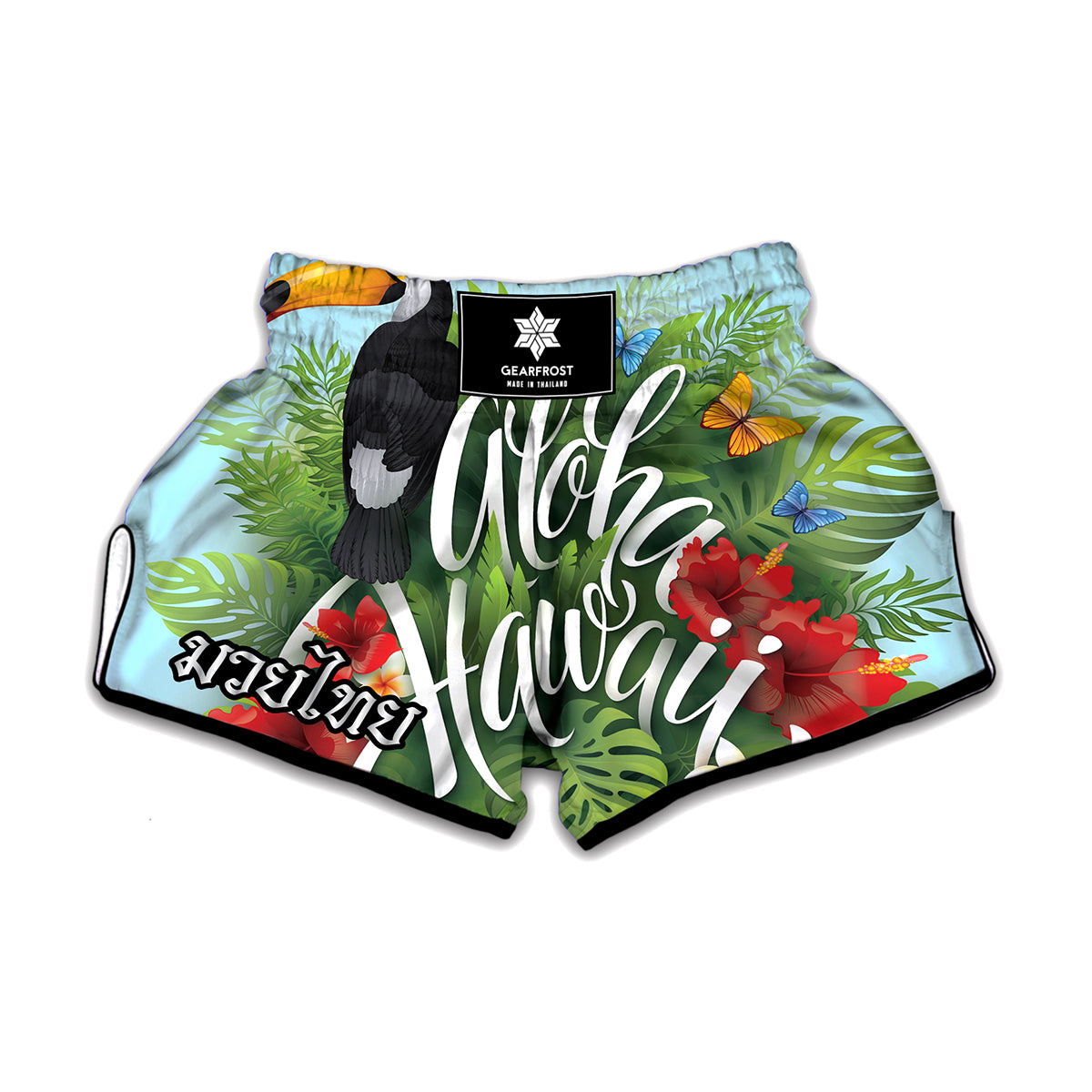 Toucan Aloha Hawaii Print Muay Thai Boxing Shorts