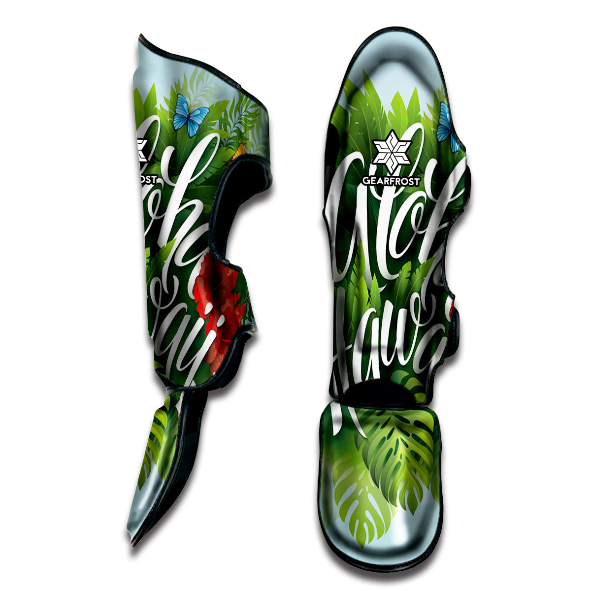 Toucan Aloha Hawaii Print Muay Thai Shin Guard