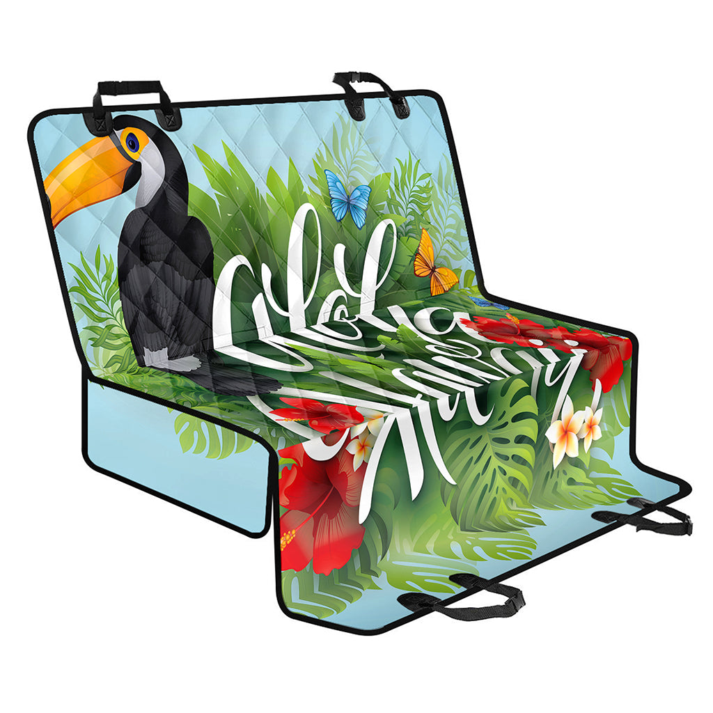 Toucan Aloha Hawaii Print Pet Car Back Seat Cover