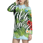 Toucan Aloha Hawaii Print Pullover Hoodie Dress