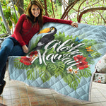 Toucan Aloha Hawaii Print Quilt