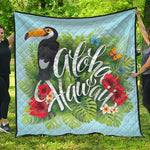 Toucan Aloha Hawaii Print Quilt