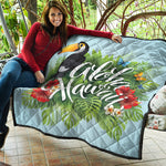 Toucan Aloha Hawaii Print Quilt