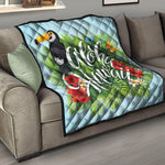 Toucan Aloha Hawaii Print Quilt