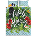 Toucan Aloha Hawaii Print Quilt Bed Set