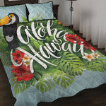 Toucan Aloha Hawaii Print Quilt Bed Set