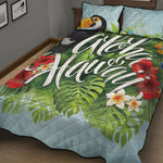 Toucan Aloha Hawaii Print Quilt Bed Set