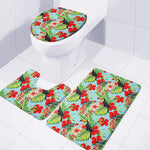 Toucan Parrot Tropical Pattern Print 3 Piece Bath Mat Set
