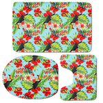 Toucan Parrot Tropical Pattern Print 3 Piece Bath Mat Set