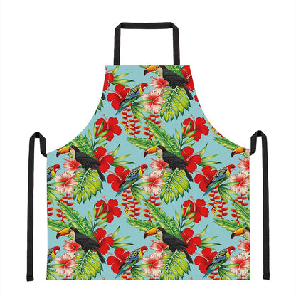 Toucan Parrot Tropical Pattern Print Apron