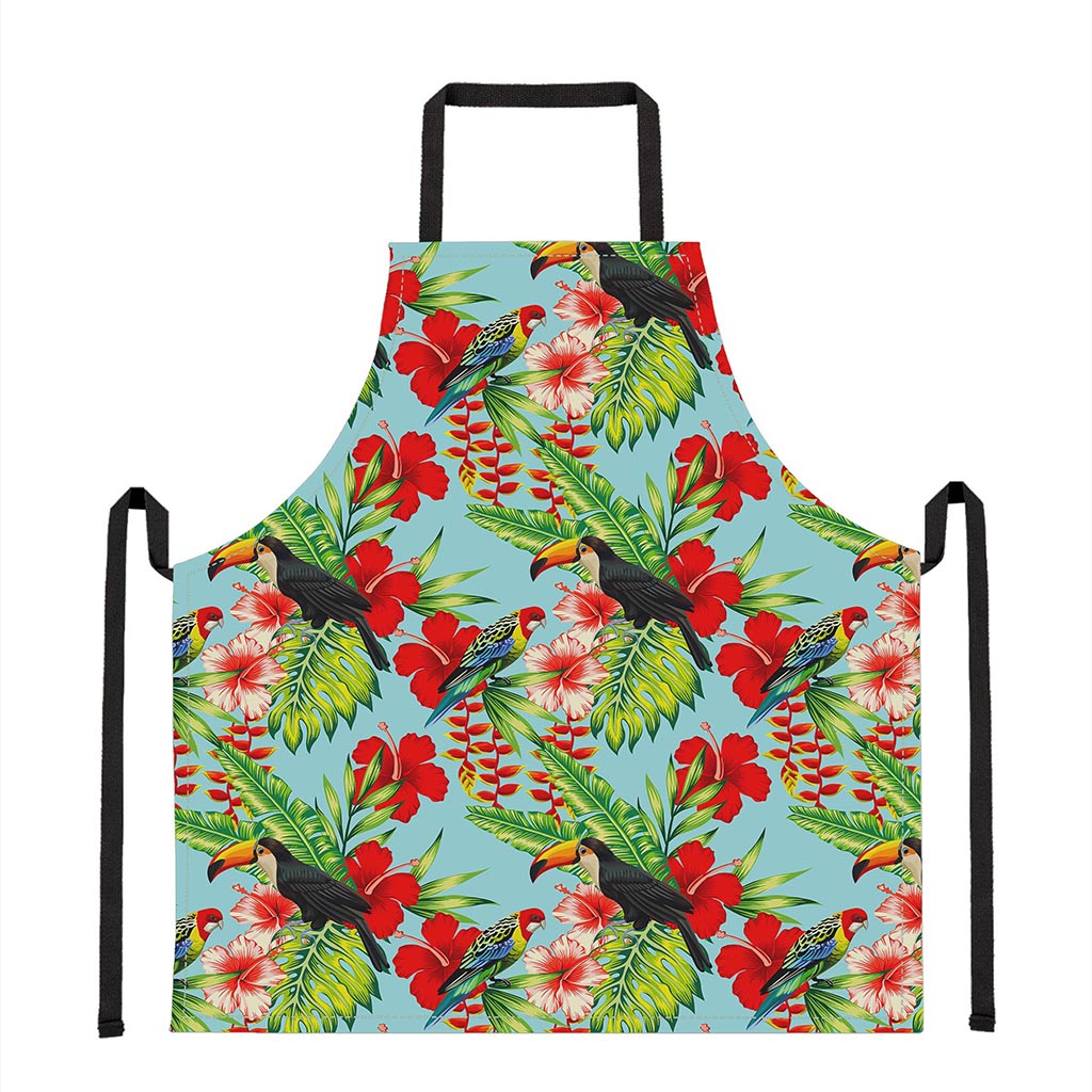 Toucan Parrot Tropical Pattern Print Apron