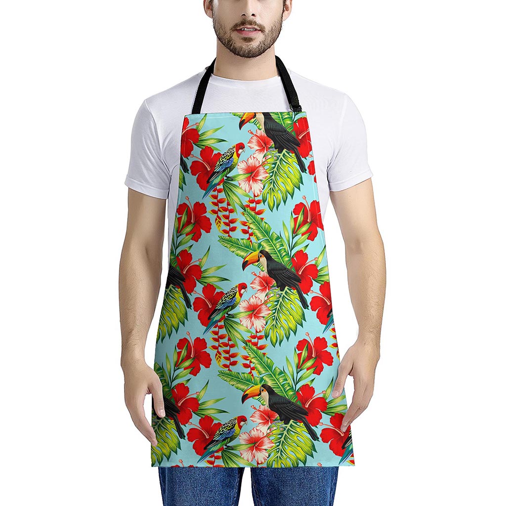 Toucan Parrot Tropical Pattern Print Apron