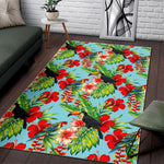 Toucan Parrot Tropical Pattern Print Area Rug GearFrost