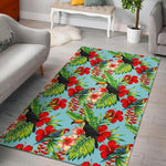 Toucan Parrot Tropical Pattern Print Area Rug GearFrost