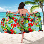Toucan Parrot Tropical Pattern Print Beach Sarong Wrap