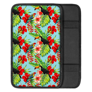 Toucan Parrot Tropical Pattern Print Car Center Console Cover