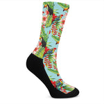 Toucan Parrot Tropical Pattern Print Crew Socks