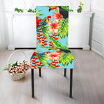 Toucan Parrot Tropical Pattern Print Dining Chair Slipcover