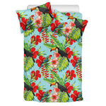 Toucan Parrot Tropical Pattern Print Duvet Cover Bedding Set