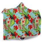 Toucan Parrot Tropical Pattern Print Hooded Blanket