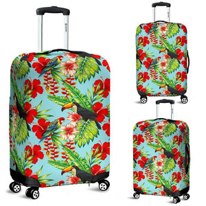 Toucan Parrot Tropical Pattern Print Luggage Cover GearFrost