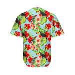 Toucan Parrot Tropical Pattern Print Men's Baseball Jersey