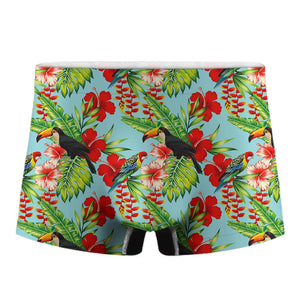 Toucan Parrot Tropical Pattern Print Men's Boxer Briefs