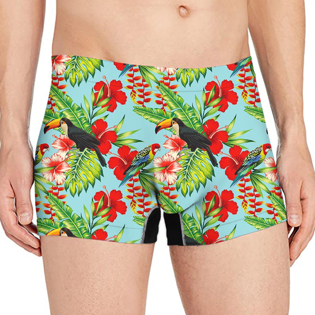 Toucan Parrot Tropical Pattern Print Men's Boxer Briefs