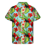 Toucan Parrot Tropical Pattern Print Men's Short Sleeve Shirt