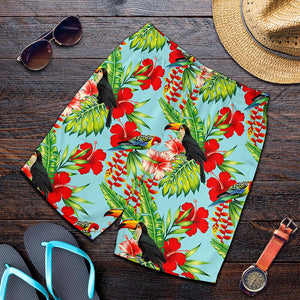 Toucan Parrot Tropical Pattern Print Men's Shorts