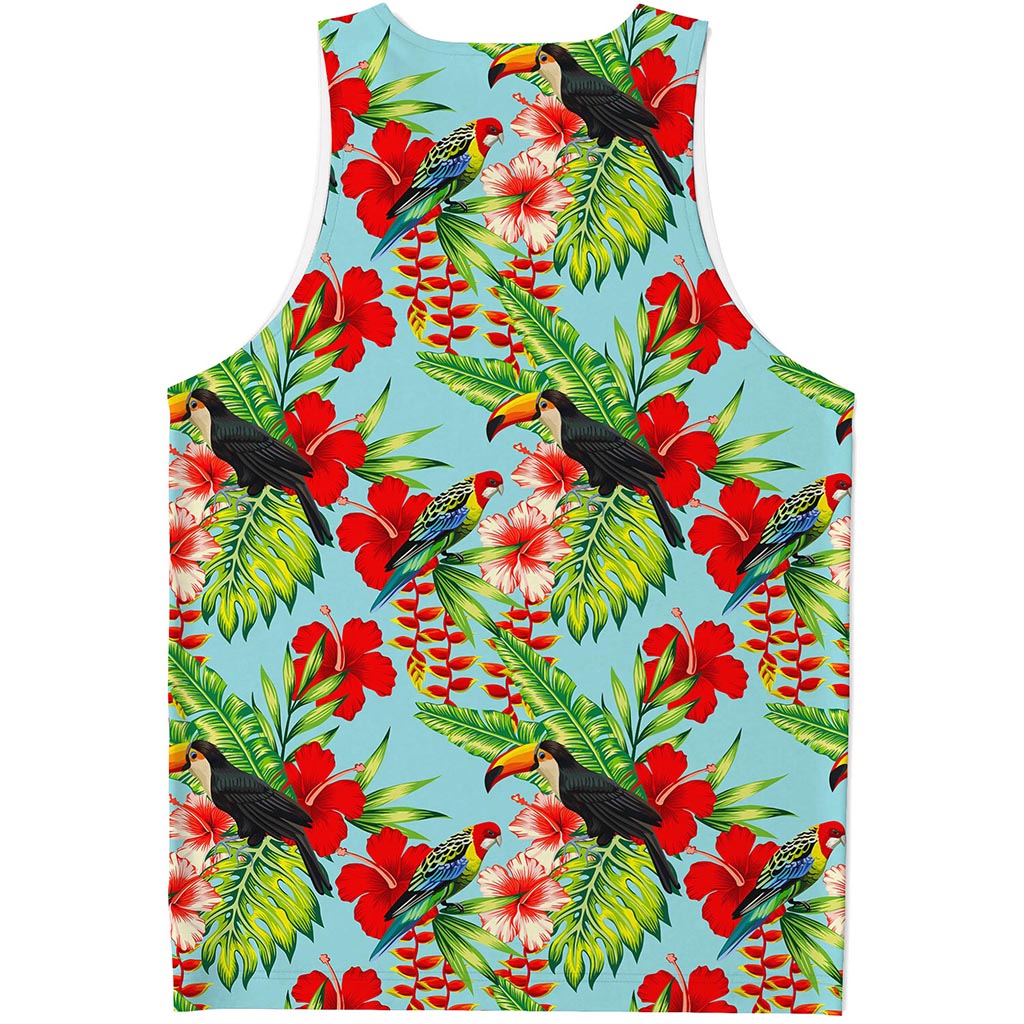 Toucan Parrot Tropical Pattern Print Men's Tank Top