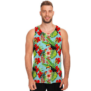 Toucan Parrot Tropical Pattern Print Men's Tank Top