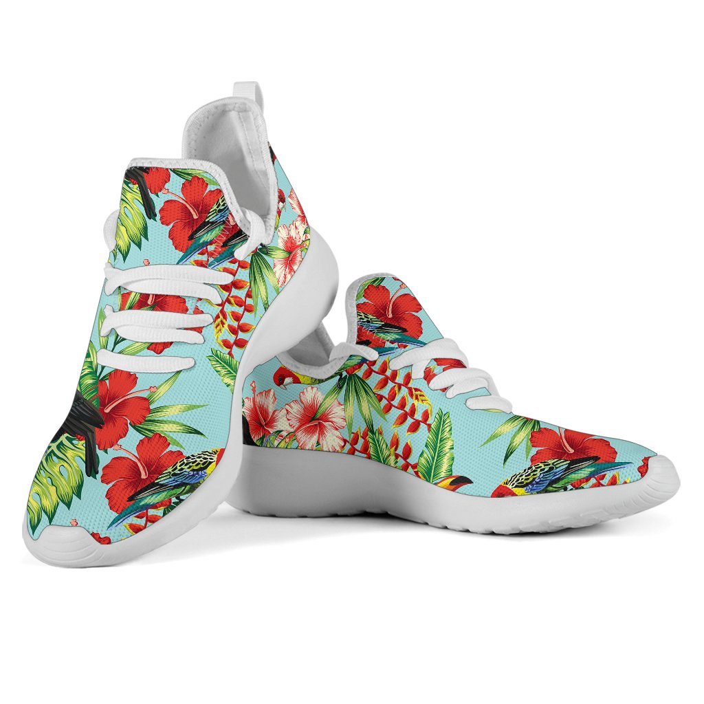 Toucan Parrot Tropical Pattern Print Mesh Knit Shoes GearFrost