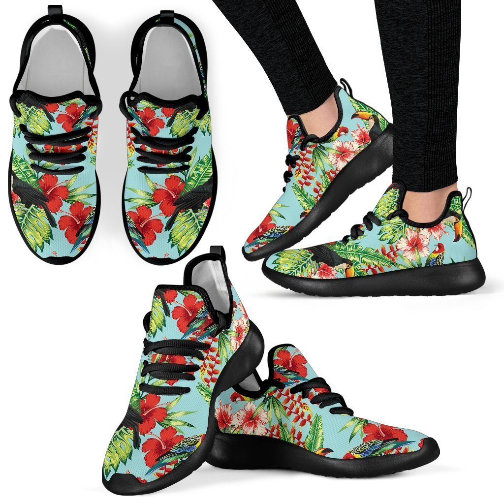 Toucan Parrot Tropical Pattern Print Mesh Knit Shoes GearFrost