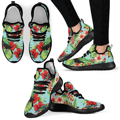 Toucan Parrot Tropical Pattern Print Mesh Knit Shoes GearFrost