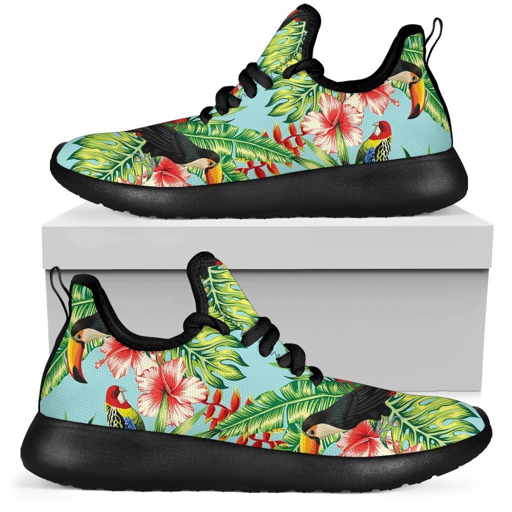 Toucan Parrot Tropical Pattern Print Mesh Knit Shoes GearFrost